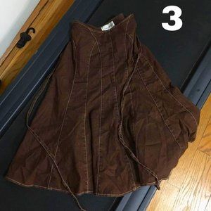 Brown Denim Y2K Skirt